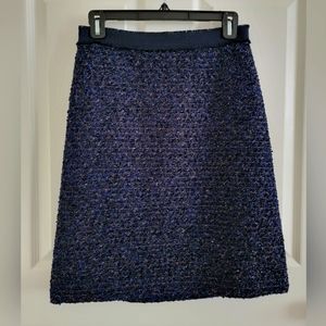 Ann Taylor shimmer tweed skirt A-line, size 0